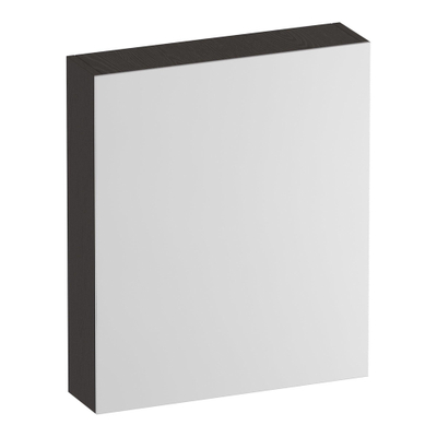 BRAUER Impress Armoire de toilette - 60x70x15cm - sans éclairage - avec 1 porte miroir double face pivotante à droite - Anthracite Bois