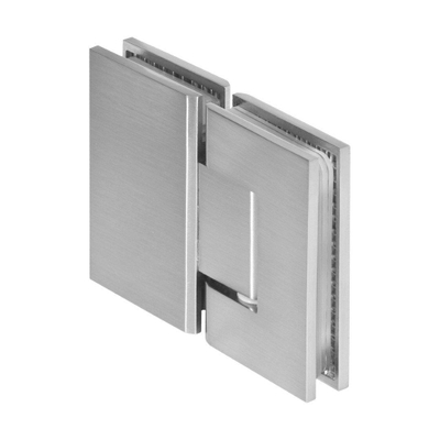 BRAUER Void nisdeur 2-delig helder glas 120x200 omkeerbaar met draaideur 60 aan glas incl. glascoating PVD RVS-kleurig