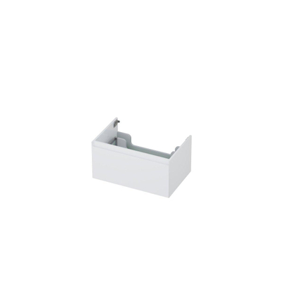 INK Wastafelonderkast - 70x45x35cm - 1 lade - greeploos - MDF lak - Hoogglans wit
