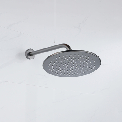 Fortifura Calvi Hoofddouche 30cm rond - 6mm - PVD - geborsteld gunmetal (antraciet)
