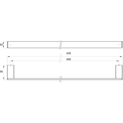 Emco Liaison porte-serviettes 63cm chromé