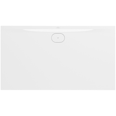 Villeroy & Boch Ecora douchebak - 160x90x3.5cm - afvoer lange zijde - white alpine (wit)