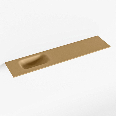 Mondiaz EDEN Lavabo compact - 100x23x0.9cm - vasque à gauche - sans trous de robinetterie - pour meuble WC - Solid surface - Oro