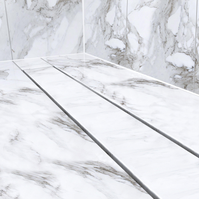 Easy Drain Compact 30 Modulo Stone caniveau de douche set garde d'eau 30mm 80cm profondeur d'encastrement 70mm avec sortie latérale