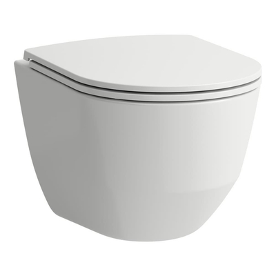 Laufen Pro pack WC suspendu à fond creux rimless compact avec easyfit fixation kit et abattant softclose slimseat blanc