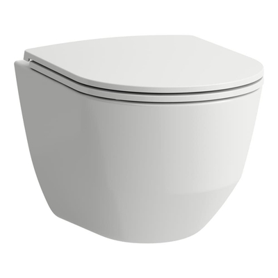 Laufen Pro WC suspendu – compact – Rimless – 36 x 49 cm – avec abattant softclose Slimseat – blanc brillant