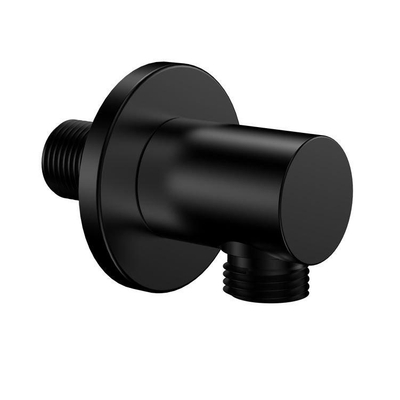 Wiesbaden UniMatch Coude mural rond 1/2" mat noir