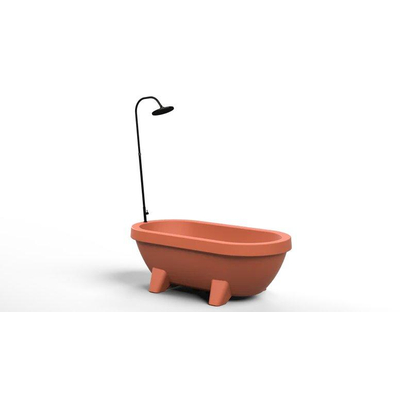 Gardentub douche extérieure – raccord pour tuyau d'arrosage – hauteur 165 cm – réglable en hauteur – laiton noir mat