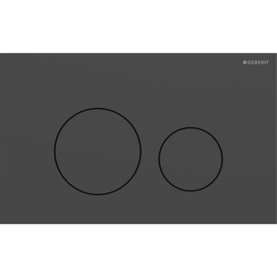 Geberit Sigma40 plaque de commande - rinçage 2 boutons - extra-plat - boutons ronds - inox - easy to clean - noir mat