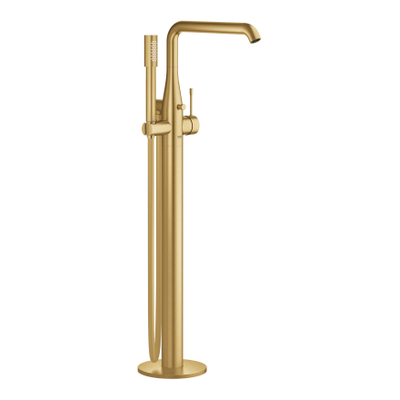 Grohe Essence New Afbouwdeel vrijstaande badkraan - omstel - draaibare uitloop 27.7cm - handdouche - doucheslang - brushed cool sunrise (goud)