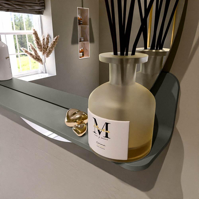 Mondiaz SPOT miroir – Ø 70 cm – avec tablette – Smoke (brun clair)