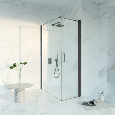Fortifura Galeria Cabine de douche - 60x120x200 - Profil verre de sécurité - anticalcaire - gunmetal brossé PVD