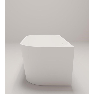 Crosstone by arcqua evi baignoire encastrée en solid surface 180x80x57 blanc mat