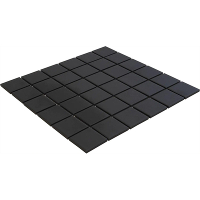 La Mosaic Factory London carreau mosaïque - 30,9x30,9cm - carrelage mural et de sol - Carré - Porcelaine Noir Mat