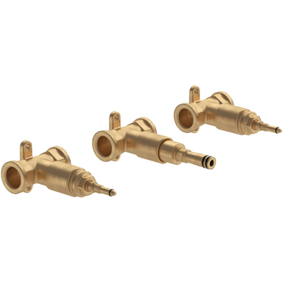 Villeroy & Boch Loop & Friends Unité d''encastrement pour robinet de lavabo trois trous - pour montage mural Rond - Laiton