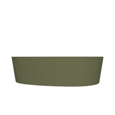 Arcqua Rocker vasque - 50x37x13cm - posé - droite - organique - marbre de synthèse vert mat