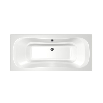 Xenz Nassau Duobad - 200x90x52 - afvoer Midden - acryl - wit