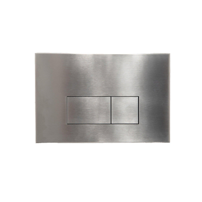 FugaFlow Metal Plaque de commande - pour réservoir Geberit UP320 - 24.4x16.2cm - dualflush - boutons rectangulaires - métal - Steel