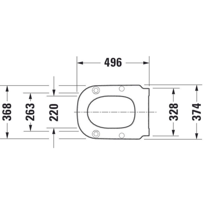 Duravit D-code Vital WC-zitting 49.6x36.8x4.2cm compact Kunststof wit Glanzend