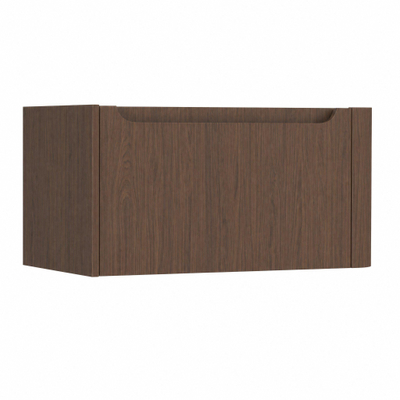 H&R Badmeubelen Juice Wastafelonderkast - 80x45x40cm - rechterhoek afgerond - 1 lade - geïntegreerde greep - coffee