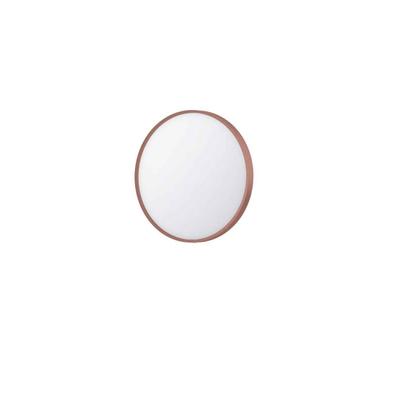 INK SP24 Miroir - 60x4x60cm - LED en bas et en haut à changement de couleur - dimmable - Chauffage de miroir - rond - dans un cadre en acier - aluminium cuivre brossé