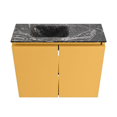 MONDIAZ TURE-DLUX Meuble WC 60cm Ocher. Lavabo EDEN Lava position gauche. Avec 1 trou de robinetterie.