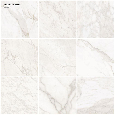 ÉCHANTILLON Edimax Astor Carrelage de sol et de mur Velvet White Marbre rectifié Mat Blanc