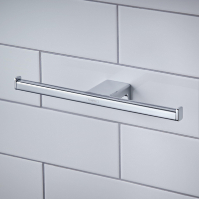 Hansgrohe AddStoris Q AddStorisclosetrolhouder dubbel - zonder klep - hoogglans chroom