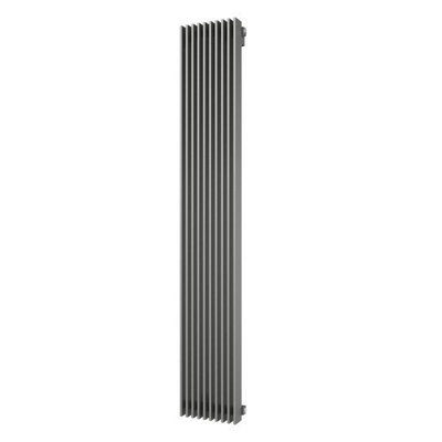 Plieger Antika Retto designradiator verticaal middenaansluiting 1800x295mm 994W parelgrijs (pearl grey)