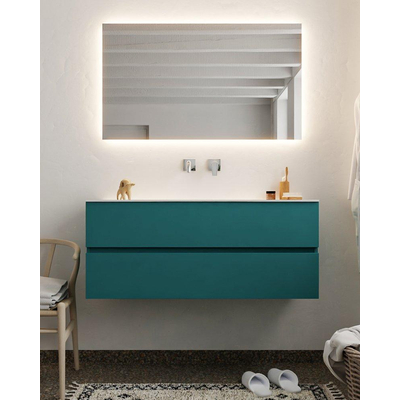 Mondiaz VICA ensemble de meuble de salle de bain - 120cm - meuble sous-vasque smag - 2 tiroirs - lavabo moon milieu - sans trou de robinet version XL 60cm haut