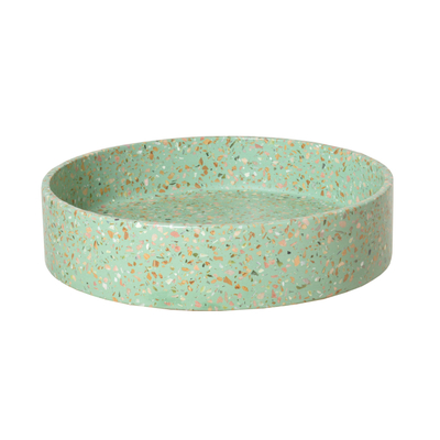 Ideavit Terrazzo vrijstaande wastafel - 42.5x10cm - rond - met klikwaste - antikras - waterdicht - Kleur E12