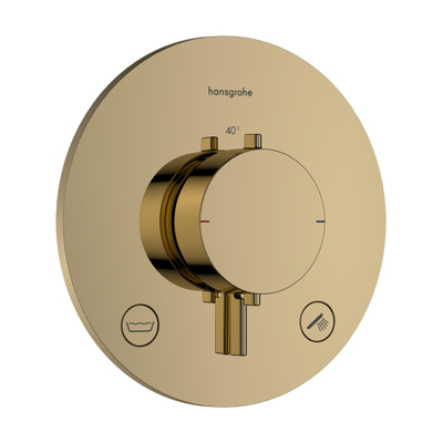 Hansgrohe Ecostat comfort s Inbouw - thermostaat - 2 functie - glans goud