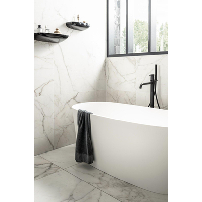 Vtwonen Classic Carrelage de sol et mural 60x60cm 10mm rectifié R9 porcellanato Mat Blanc Cassé