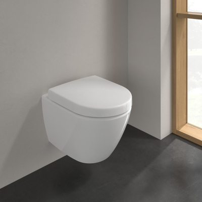 Villeroy & Boch subway 2.0 wandcloset - 35.5x48cm -zonder zitting diepspoel - compact - randloos - zonder zitting - directflush - wit OUTLETSTORE