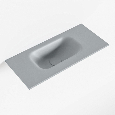 Mondiaz EDEN Plan sous vasque - 50x23x0.9cm - vasque gauche - sans trou de robinet - Solid Surface - pour meuble lave-main - Plata