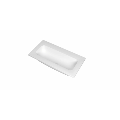 INK Reflekt wastafel - 80x40x1.5cm polystone centraal zonder kraangat - mat wit