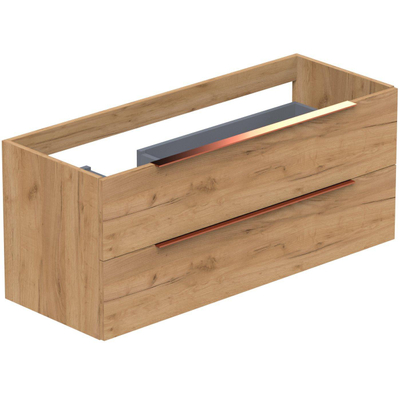 Thebalux hoge kast 165x35x29 2x glasdeur 1x greeplijst hout in kleur meubel rechts draaiend t.b.v. Type 1/3/5/9