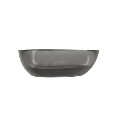 Riho Oviedo waskom - 41x41x13cm - solid surface - semi transparant - frosted smoke