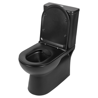 Differnz toilette duoblok rimless/universal noir mat