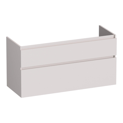 BRAUER Delight meuble sous-lavabo - 120x46x60cm - 2 tiroirs à fermeture douce - sans poignée - 1 découpe pour siphon - sable mat