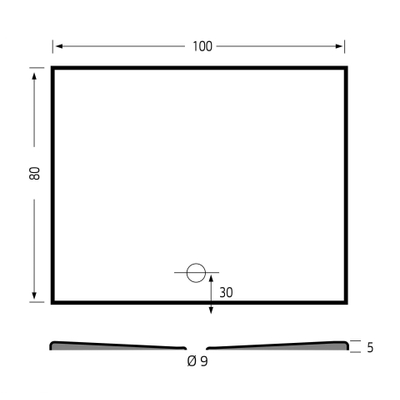 Xenz Flat Plus receveur de douche 80x100cm rectangle blanc mat