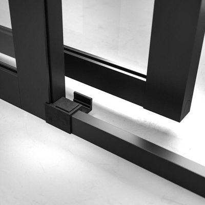Sealskin Soho Porte de douche coulissante 120x210cm pour niche profilé noir mat et verre clair