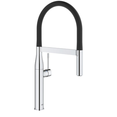 Grohe Essence New Keukenkraan - hoog - uittrekbare uitloop - 2 straalsoorten - met profesionele handdouche - chroom