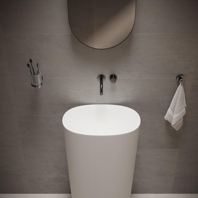 Ideavit Solidcliff Lavabo à poser 50x35x90cm Solid surface Blanc mat