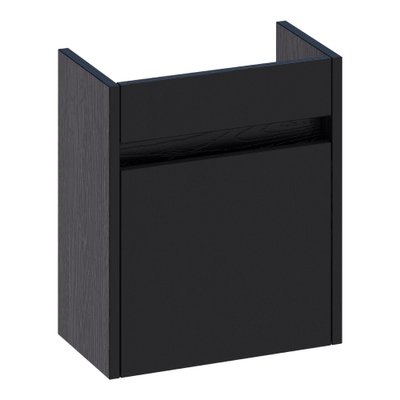 BRAUER Nexxt Fonteinonderkast - 40x45x22cm - 1 rechtsdraaiende deur - greep - MFC - black wood