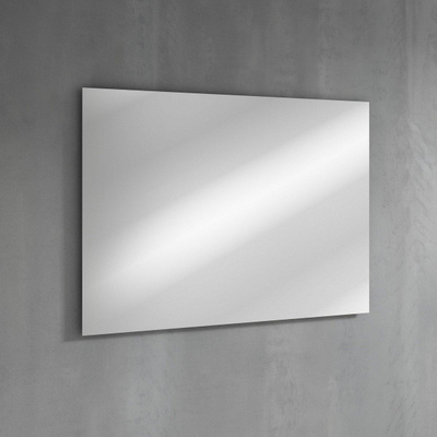 Adema Chaci PLUS Ensemble de meuble - 99.5x86x45.9cm - 1 vasque Blanc - robinets encastrables Inox - 3 tiroirs - miroir rectangulaire - Noir mat