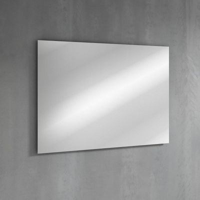 Saniclass Chaci PLUS Ensemble meuble de salle de bains - 100x86x46cm - lavabo en céramique blanc - 1 vasque - sans trous de robinet - 3 tiroirs - miroir rectangulaire - noir mat