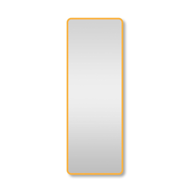 FugaFlow Eccelente Arredo 2.0 Rectangle Miroir rectangulaire 140x50cm arrondi cadre Or mat
