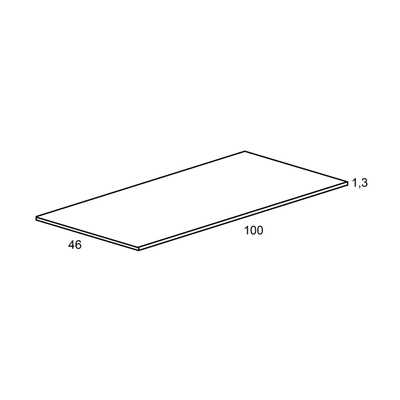 Adema Tops Plan sous vasque - 100x1.5x46cm - Blanc mat
