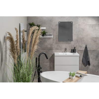 Eurom sani 400 miroir panneau infrarouge 50x70cm wifi 400 watt